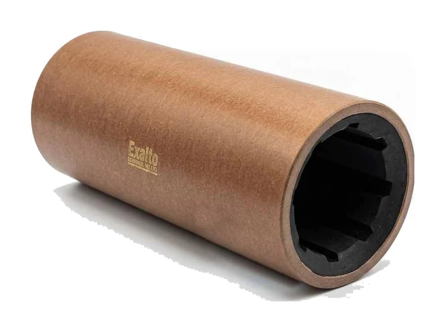 Exalto phenolic cutlass bearing — the fluted rubber bore is the wear surface