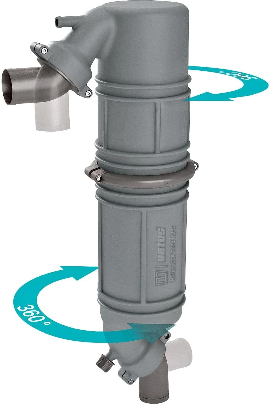 Vetus NLPG combined waterlock and gooseneck