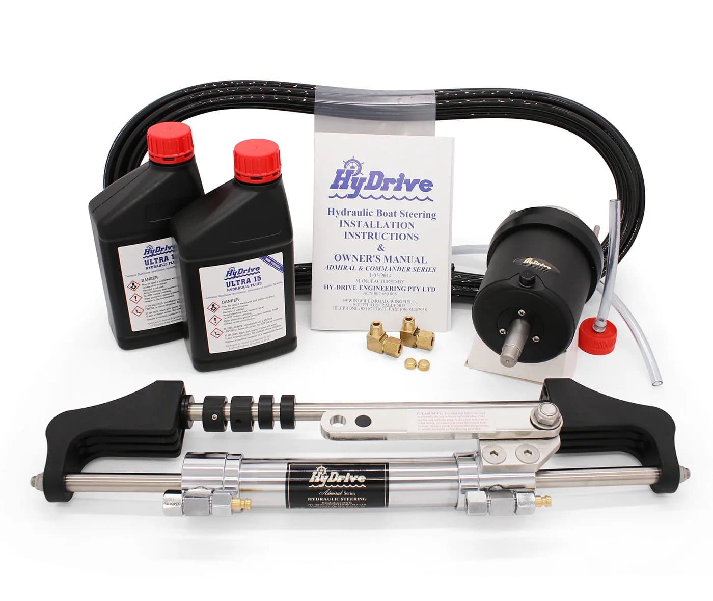 Hydrive OBKIT1 complete steering kit with 211 bullhorn cylinder