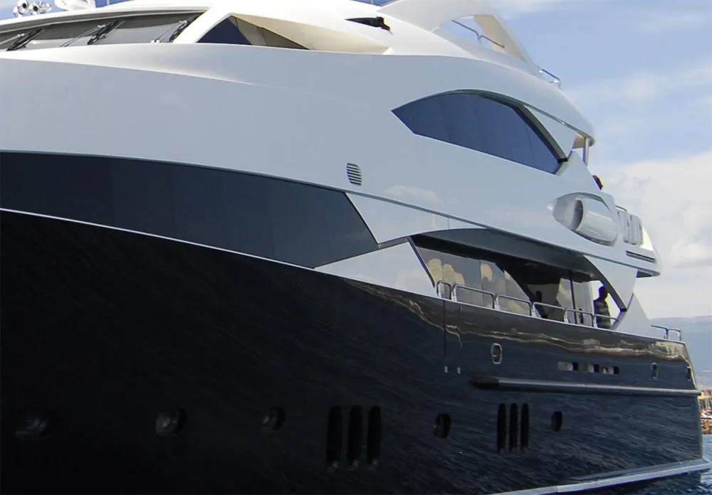 Superyacht steered by Hydrive hydraulic systems