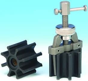 Impeller puller jacking a flexible impeller out of a pump