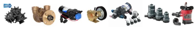 Marine pump range — impellers, bronze pumps, pressure pumps and bilge pumps